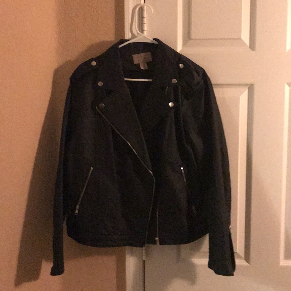 Biker style jacket.
